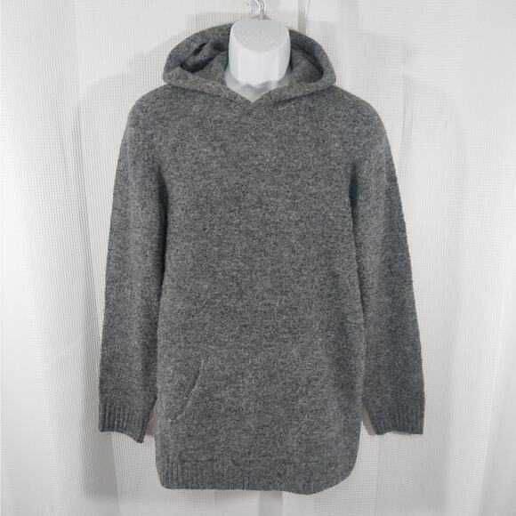 OLD NAVY! FAB MARLED DOVE & ASH GRAY HOODIE SWEATER W/FRONT POCKET! SZ MT - Picture 2 of 9